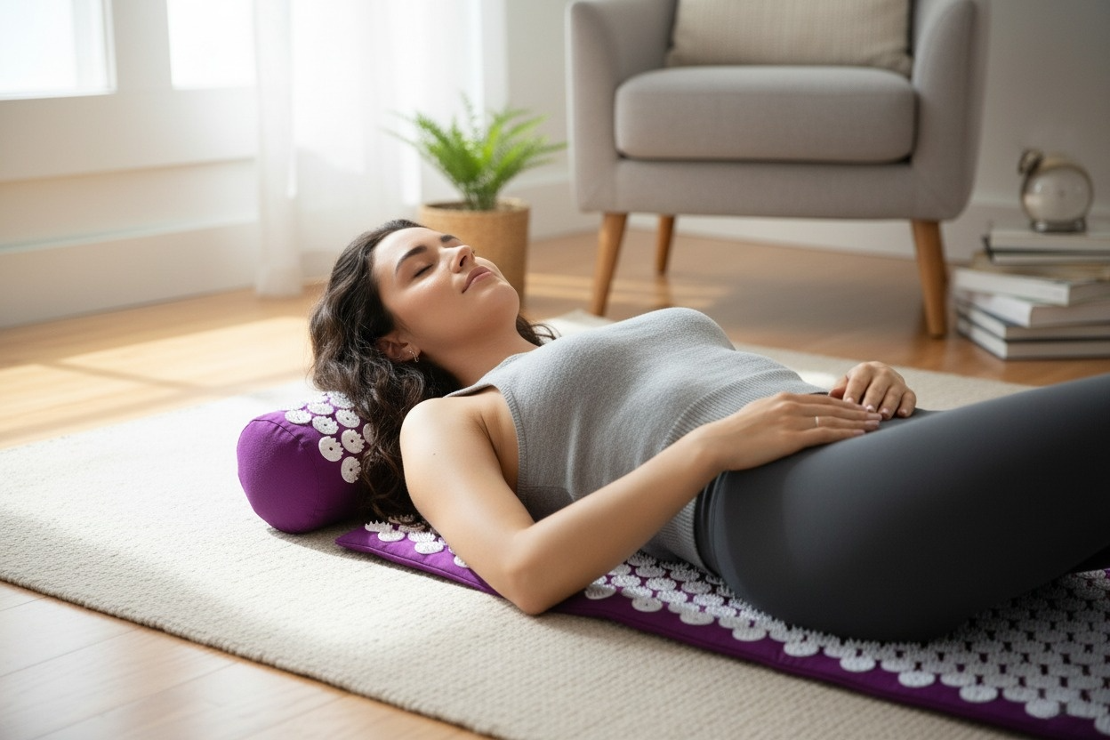 The Nirvana Deep Relief Acupressure Mat & Pillow Set