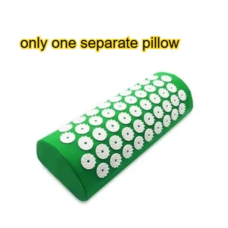 Acupressure Mat Sensi Massage Mat Pillow Set Applicator for Neck Foot Yoga Mat with Needle Back Cushion